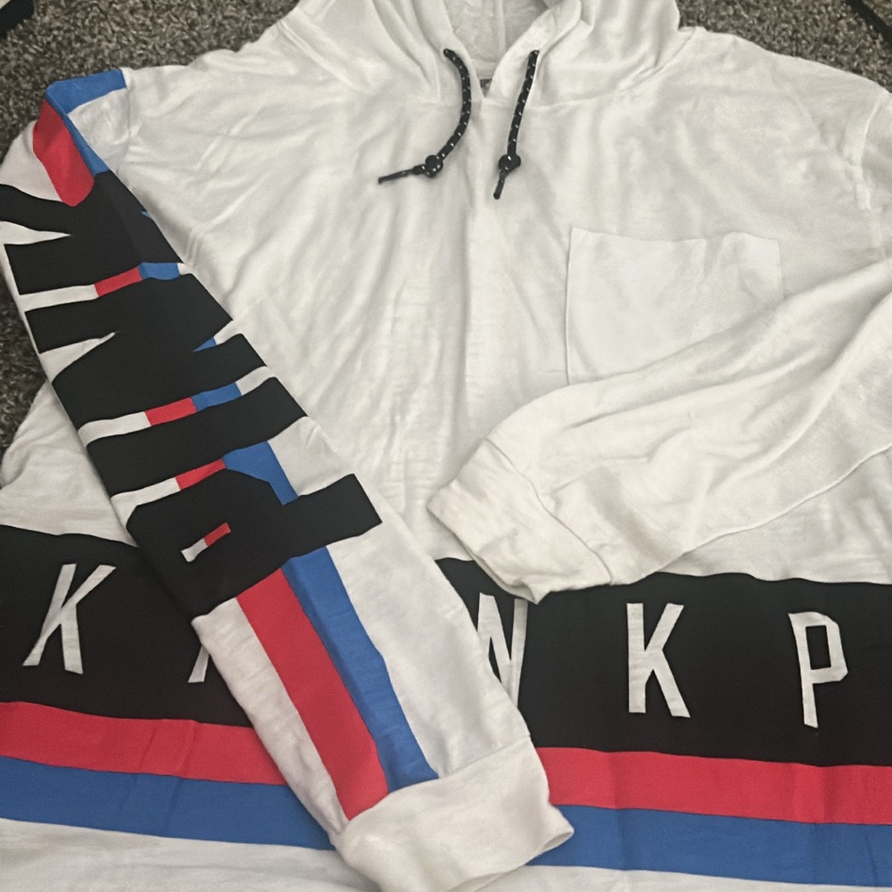 White and Black PINK Hoodie and leggings set - Picture 2 of 4